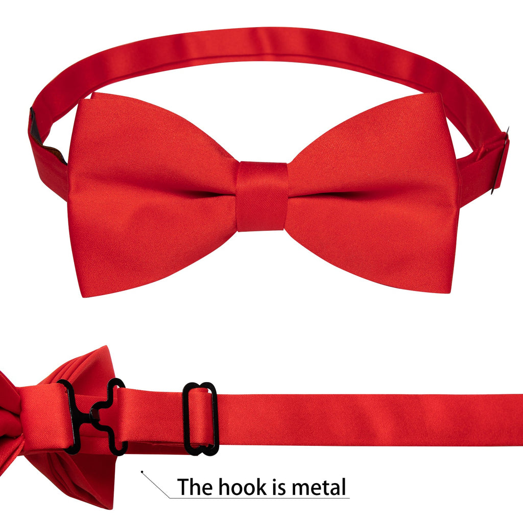 GentCrest Red Solid Bowtie Set - Image 6