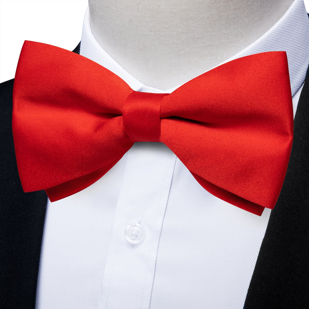 GentCrest Red Solid Bowtie Set - Image 4