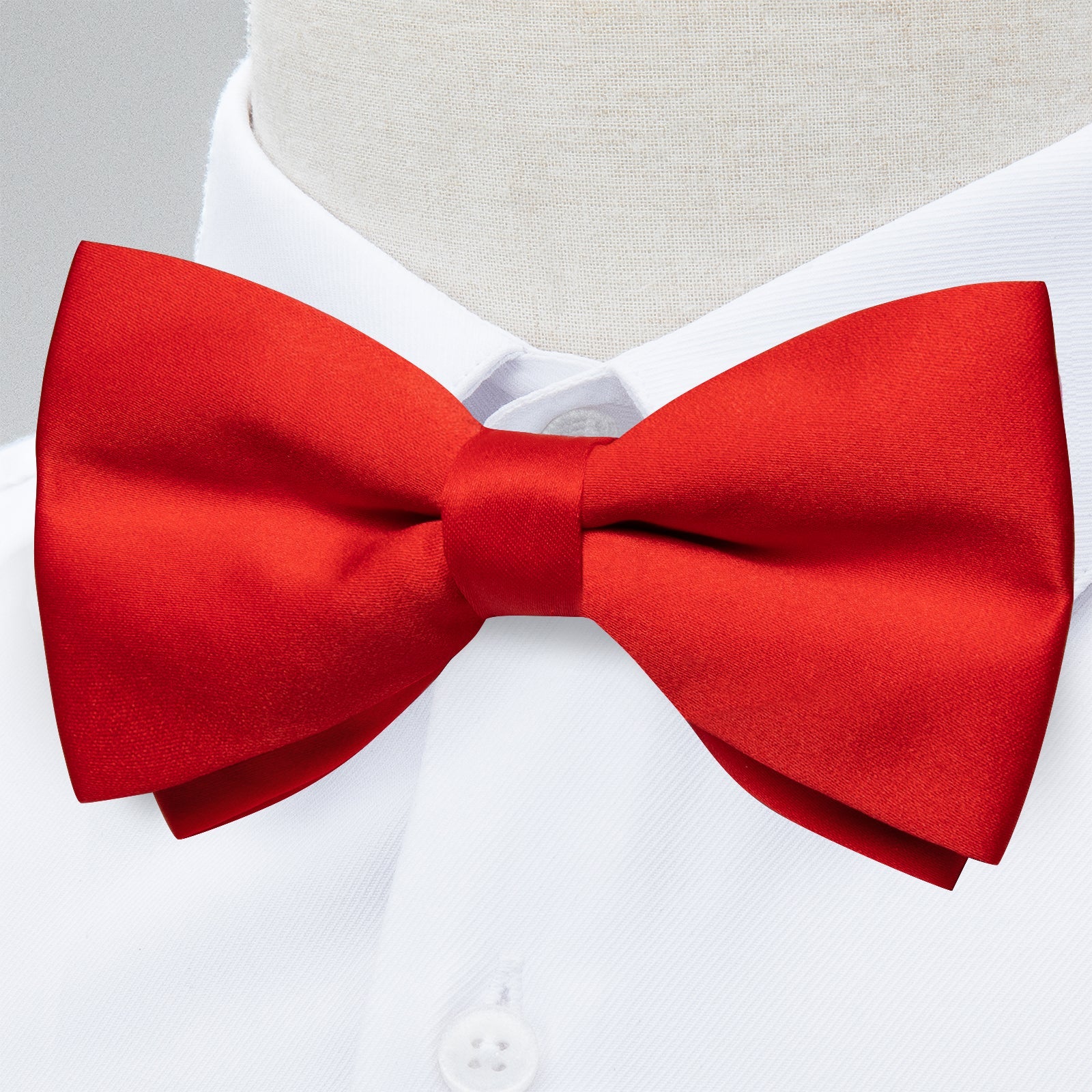 GentCrest Red Solid Bowtie Set - Image 5