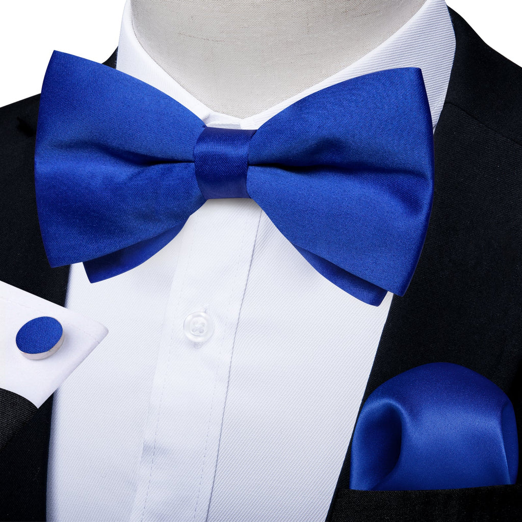 GentCrest Blue Solid Bowtie Set - Image 1