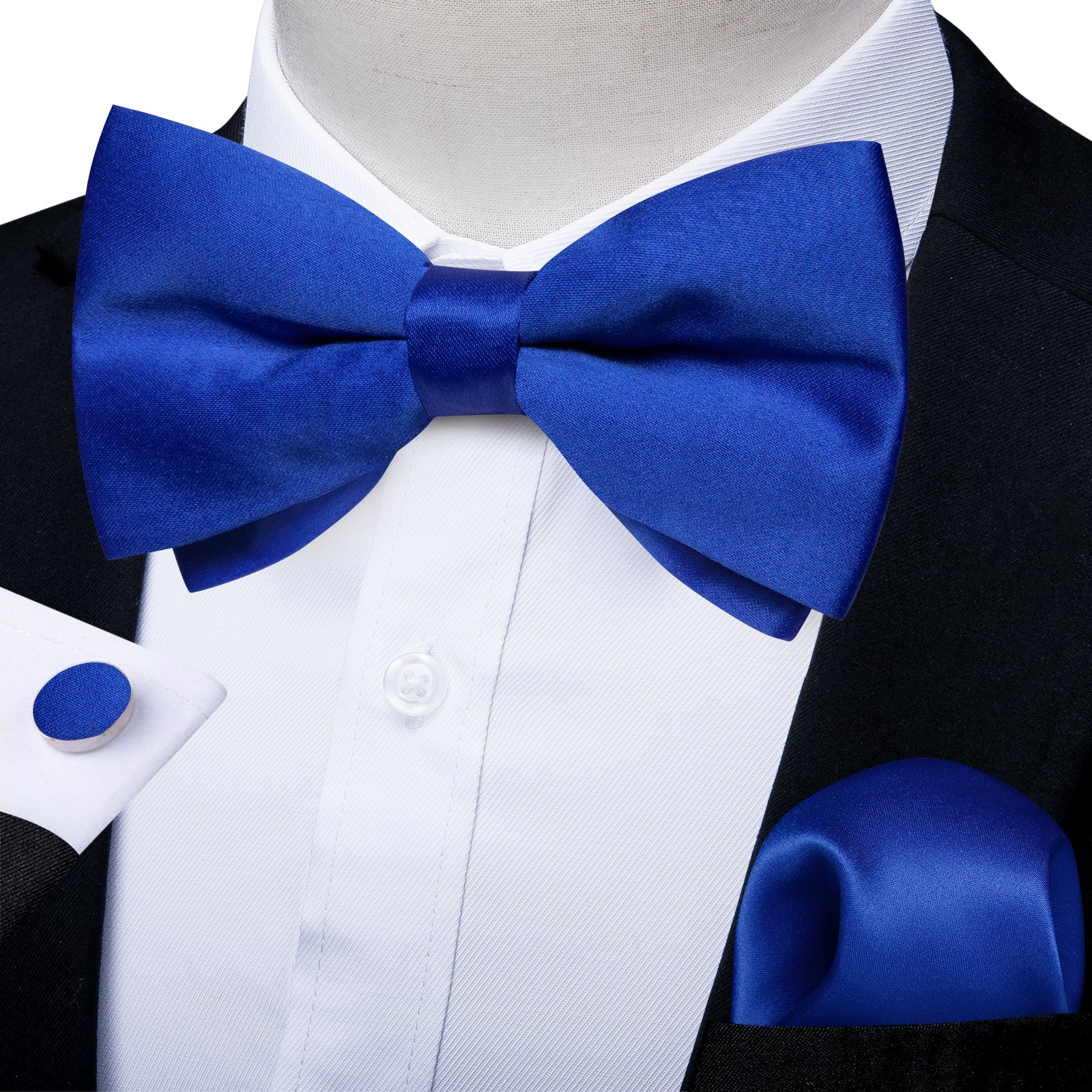 GentCrest Blue Solid Bowtie Set - Image 1