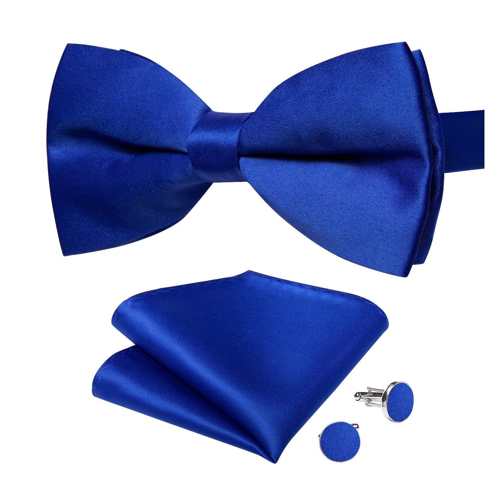 GentCrest Blue Solid Bowtie Set - Image 2