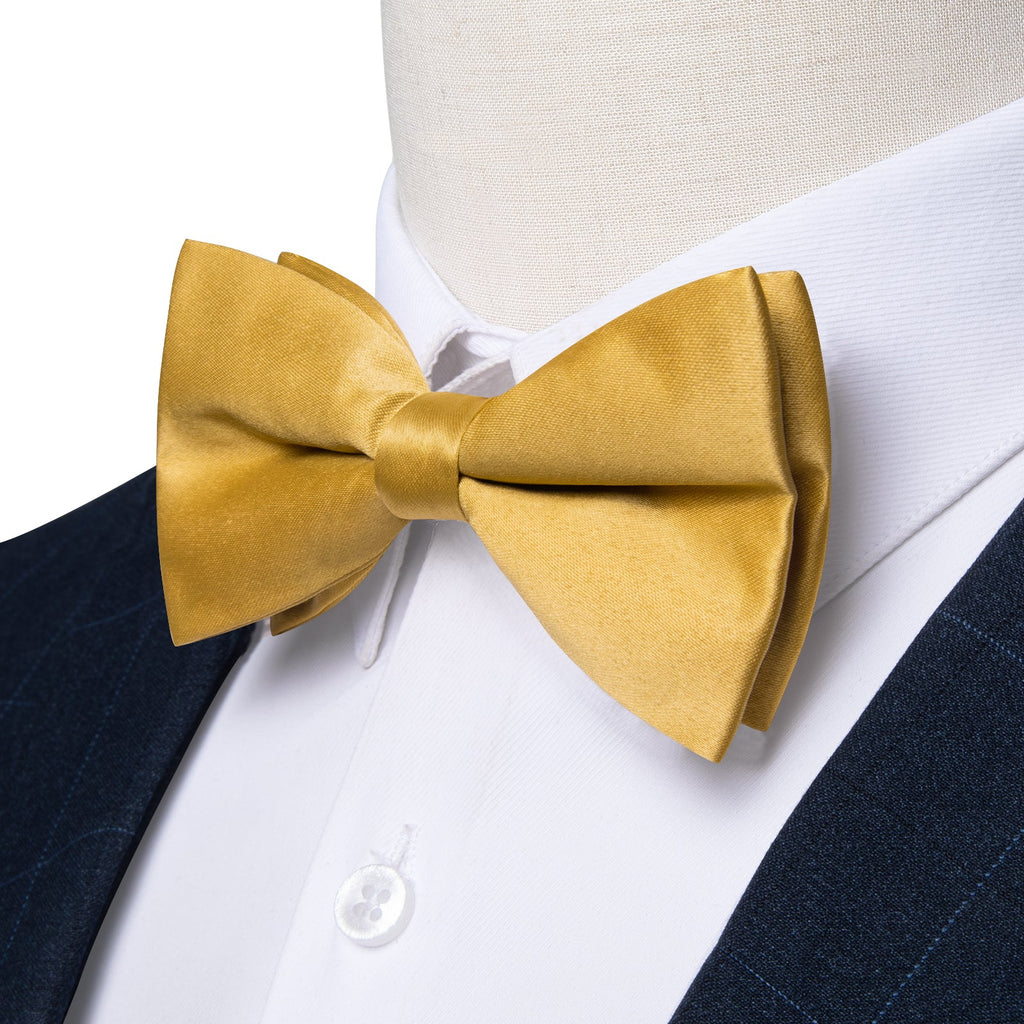 GentCrest Gold Solid Bowtie Set - Image 3