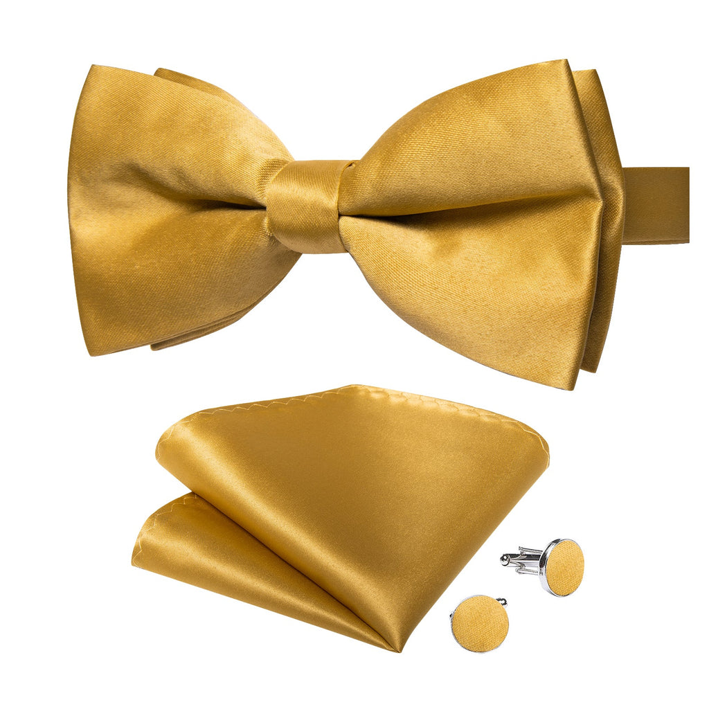GentCrest Gold Solid Bowtie Set - Image 4