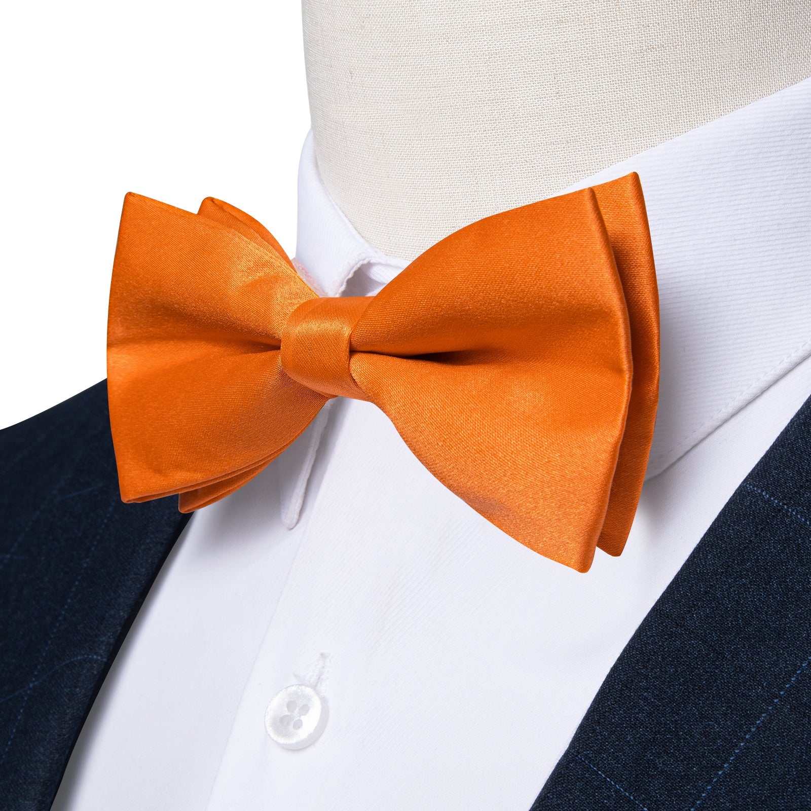 GentCrest Orange Solid Bowtie Set - Image 5