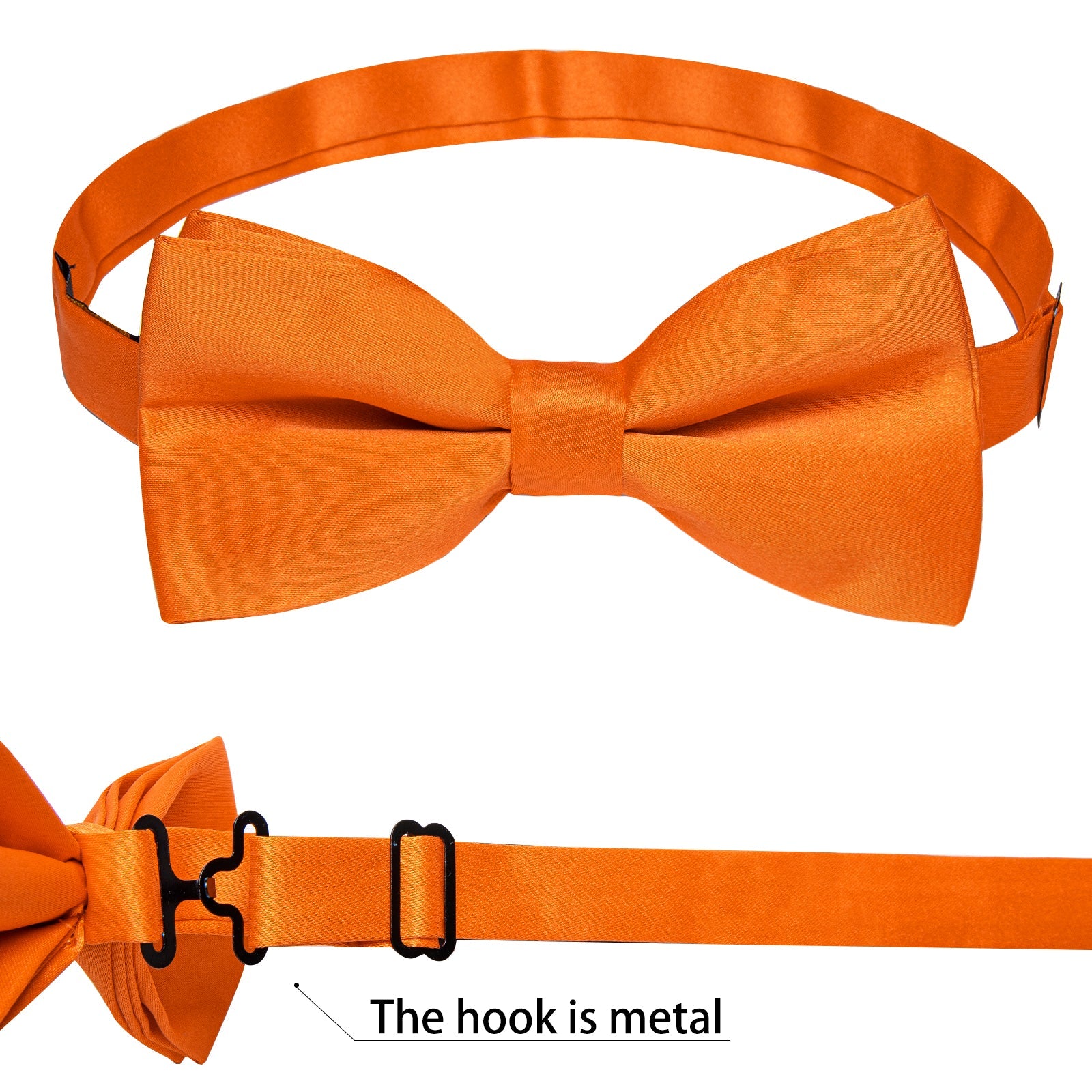 GentCrest Orange Solid Bowtie Set - Image 6