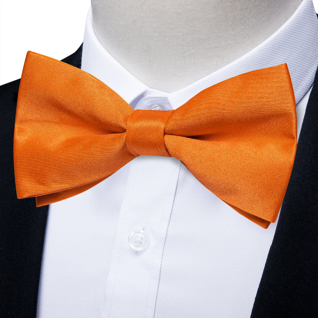 GentCrest Orange Solid Bowtie Set - Image 3