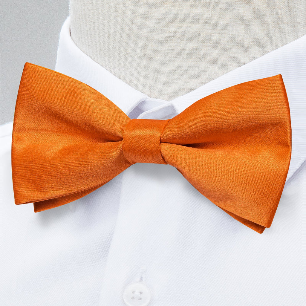 GentCrest Orange Solid Bowtie Set - Image 2