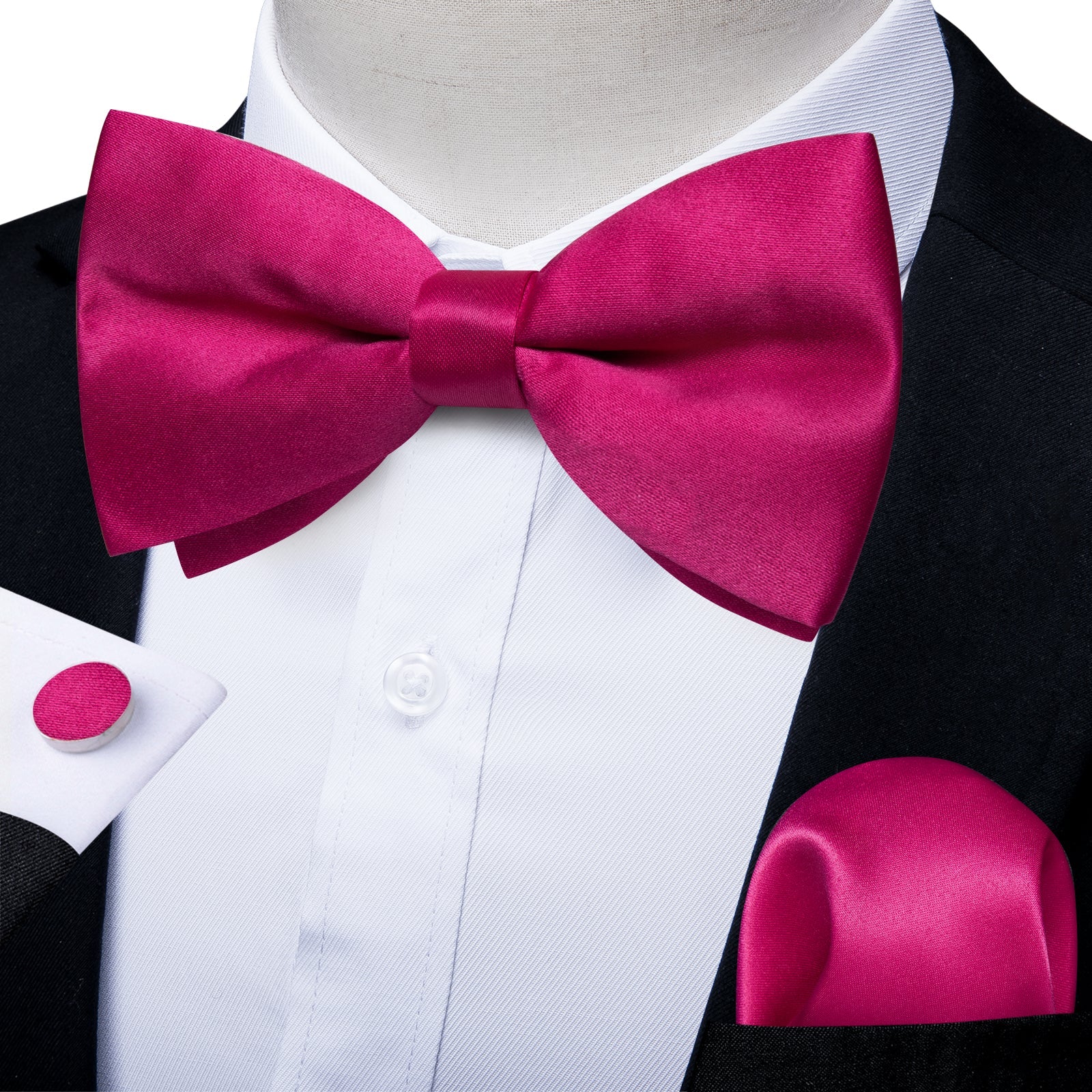 GentCrest Red Solid Bowtie Set - Image 1