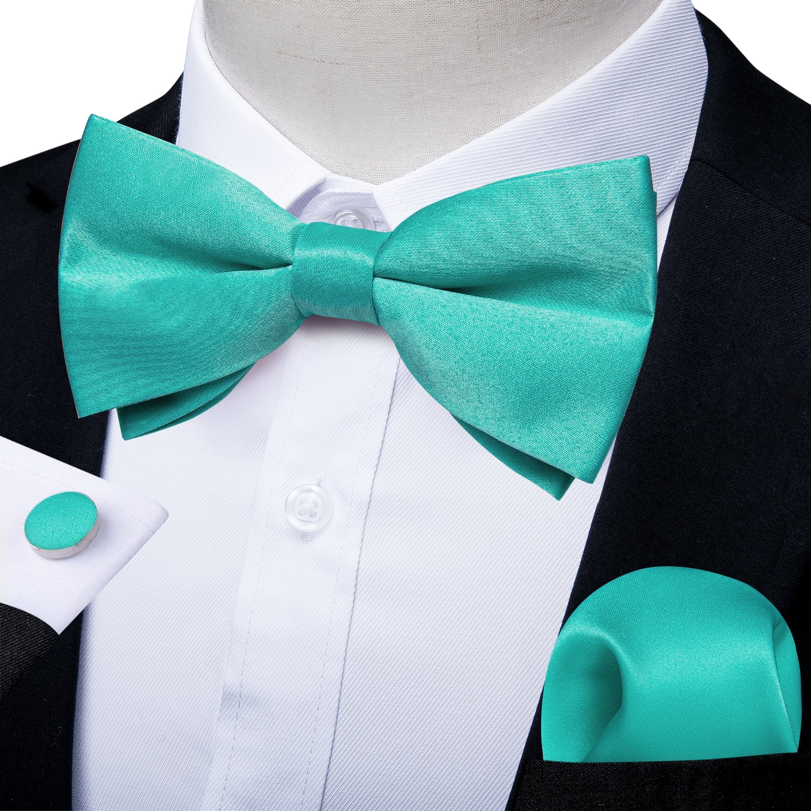 GentCrest Blue Solid Bowtie Set - Image 1