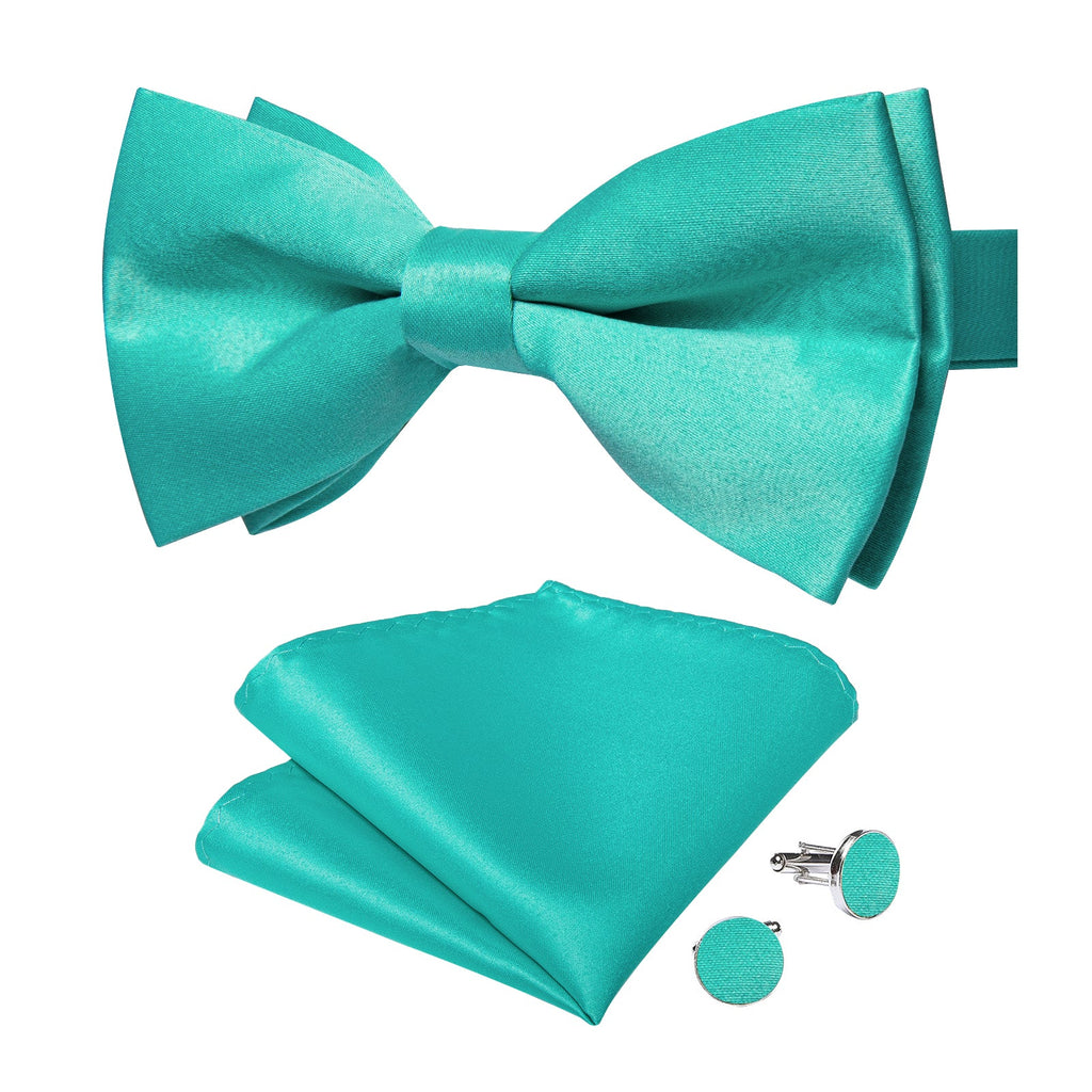 GentCrest Blue Solid Bowtie Set - Image 5