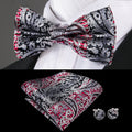 GentCrest Black Paisley Bowtie Set - Image 1