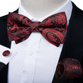GentCrest Black Paisley Bowtie Set - Image 1