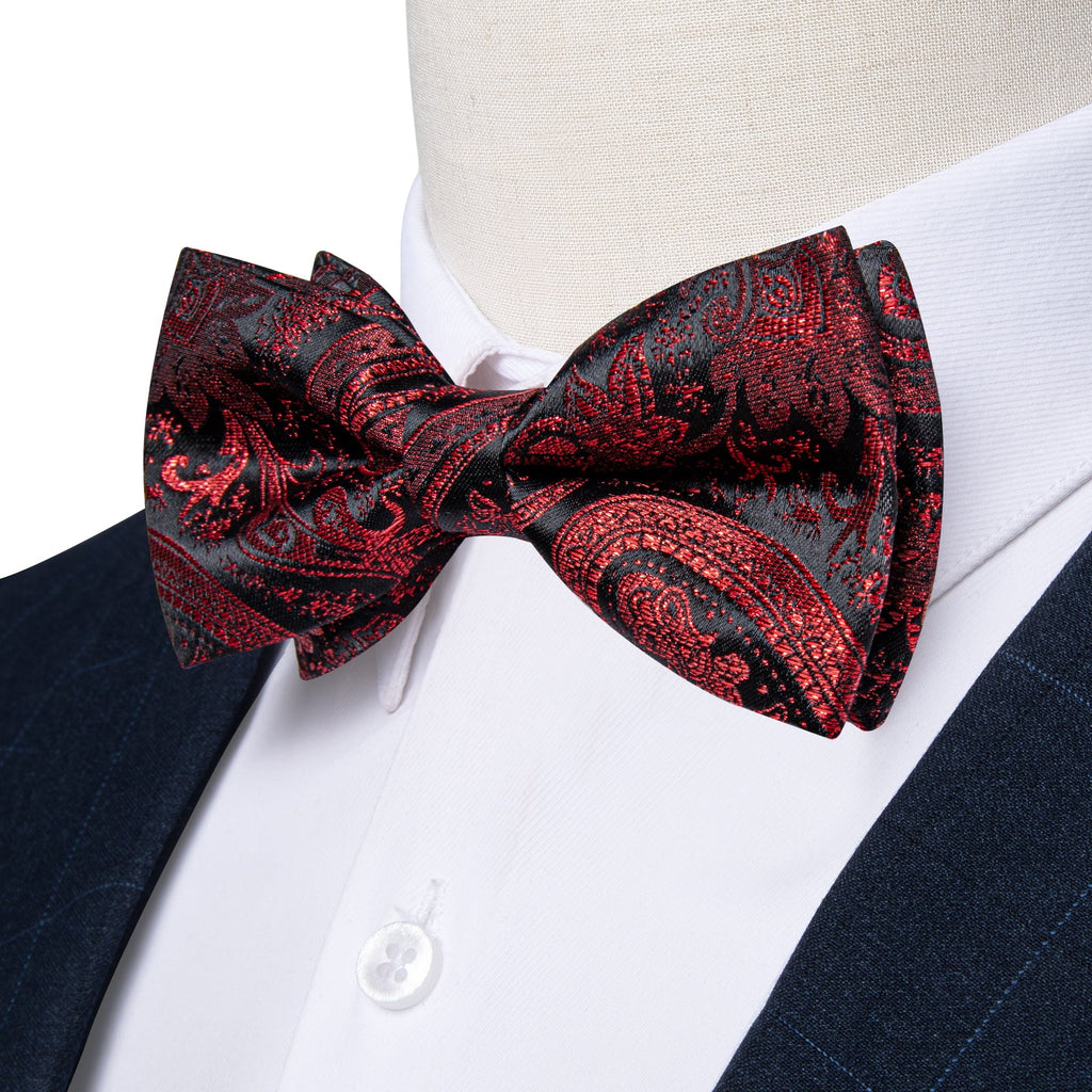 GentCrest Black Paisley Bowtie Set - Image 3