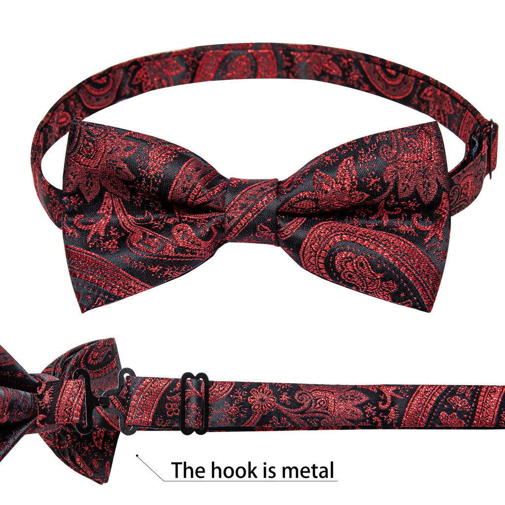 GentCrest Black Paisley Bowtie Set - Image 7