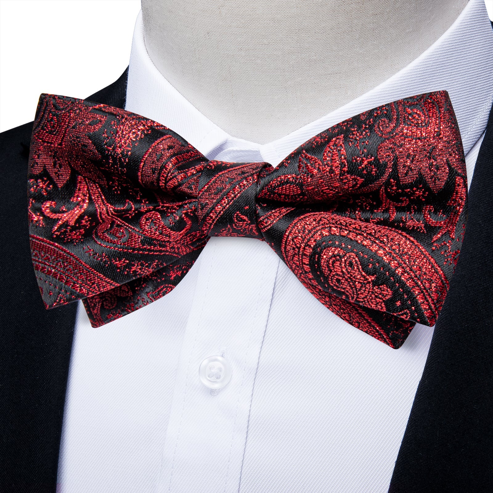 GentCrest Black Paisley Bowtie Set - Image 2
