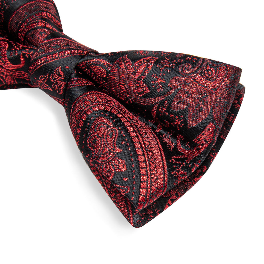 GentCrest Black Paisley Bowtie Set - Image 6