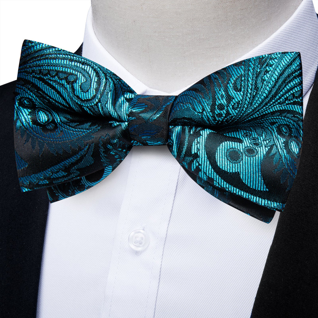 GentCrest Blue Paisley Bowtie Set - Image 3