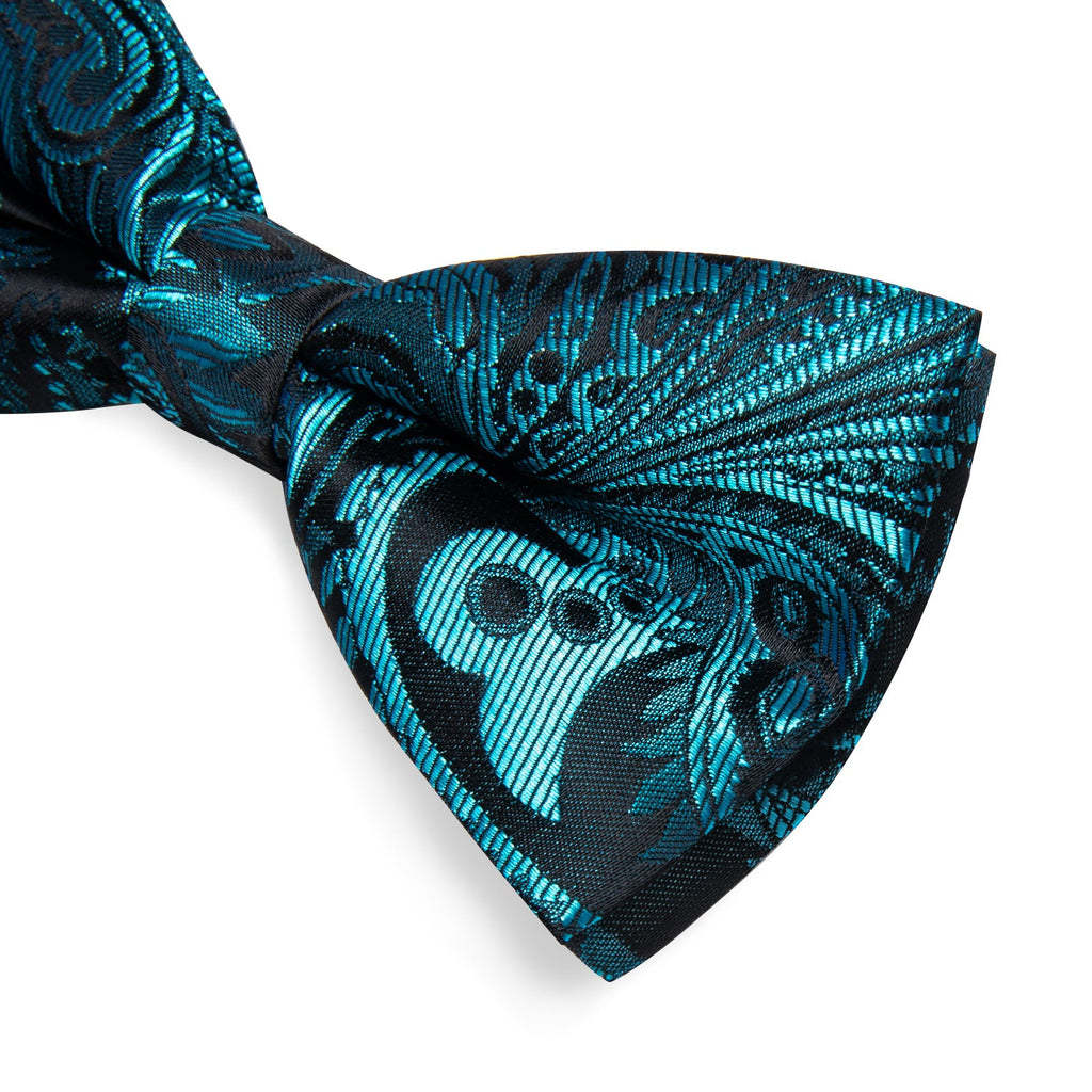 GentCrest Blue Paisley Bowtie Set - Image 6