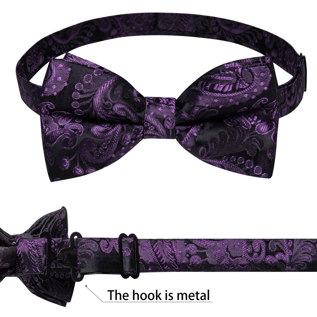 GentCrest Black Paisley Bowtie Set - Image 8