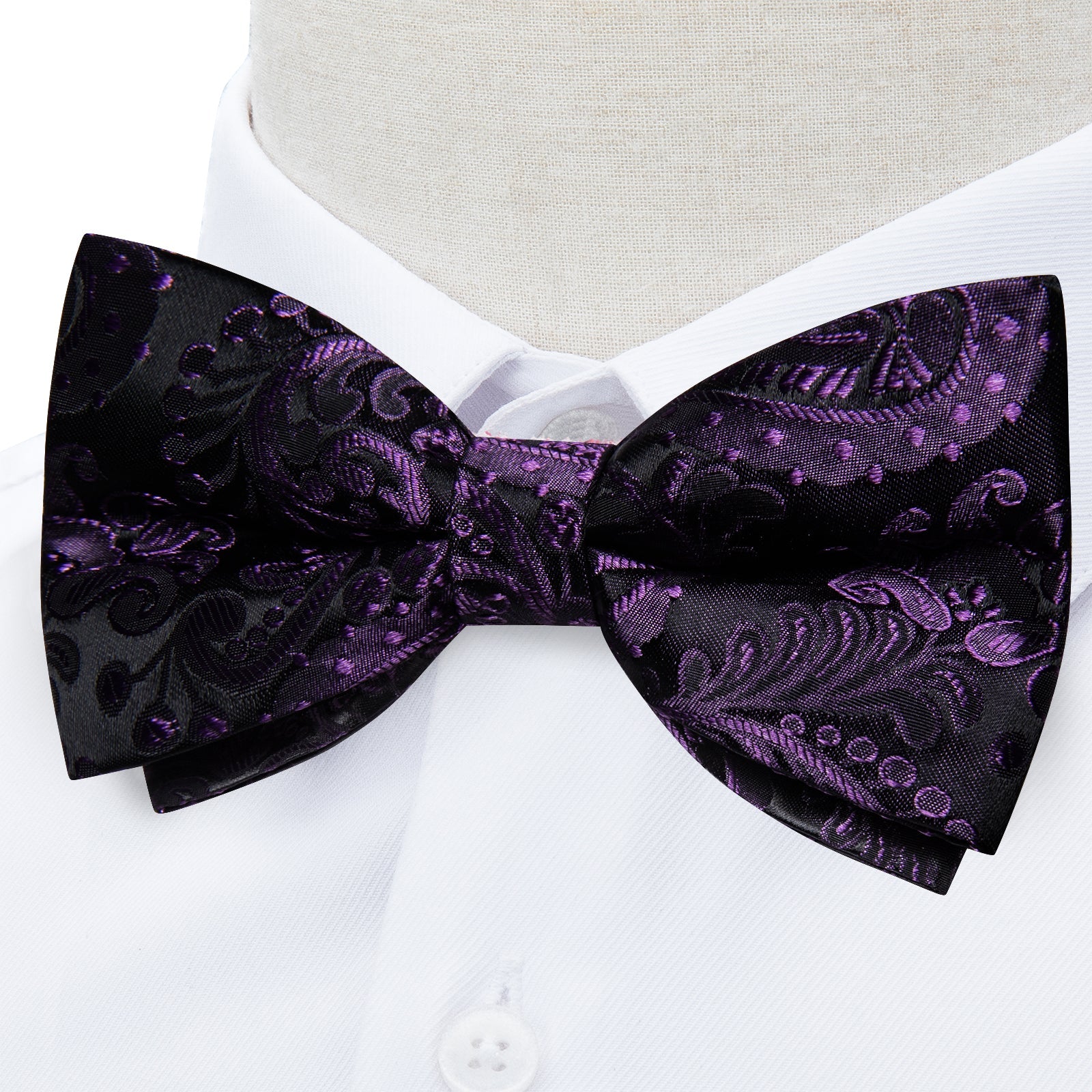 GentCrest Black Paisley Bowtie Set - Image 5