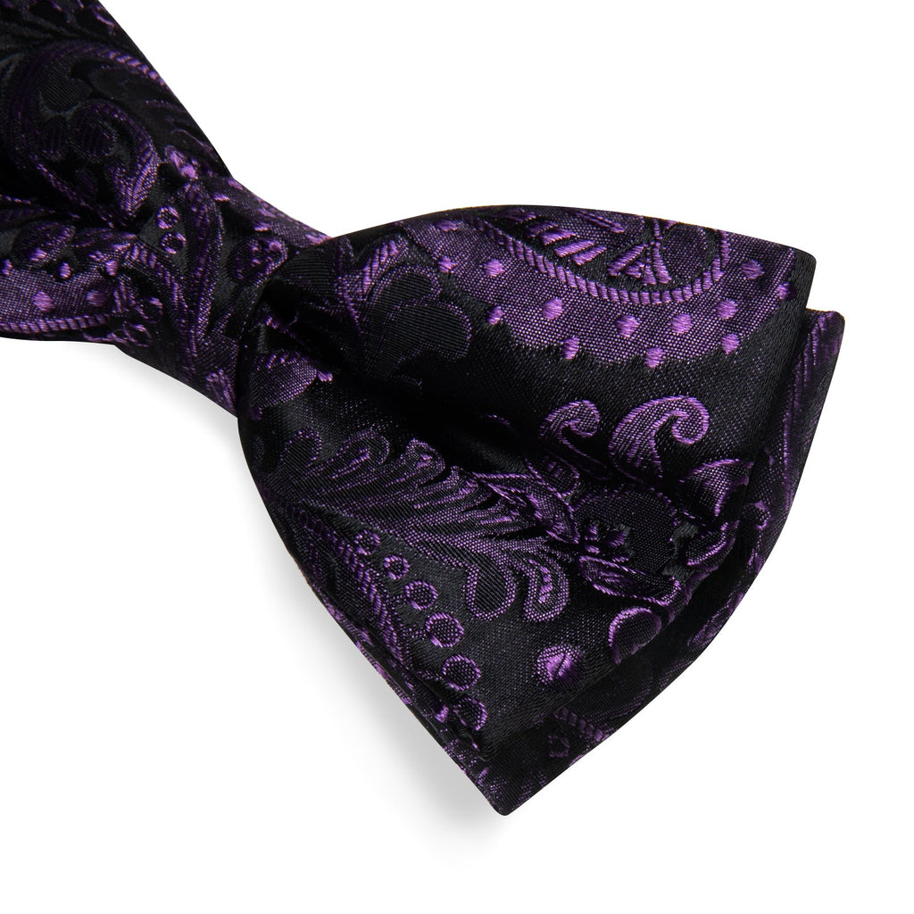 GentCrest Black Paisley Bowtie Set - Image 7
