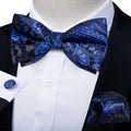 GentCrest Black Paisley Bowtie Set - Image 1