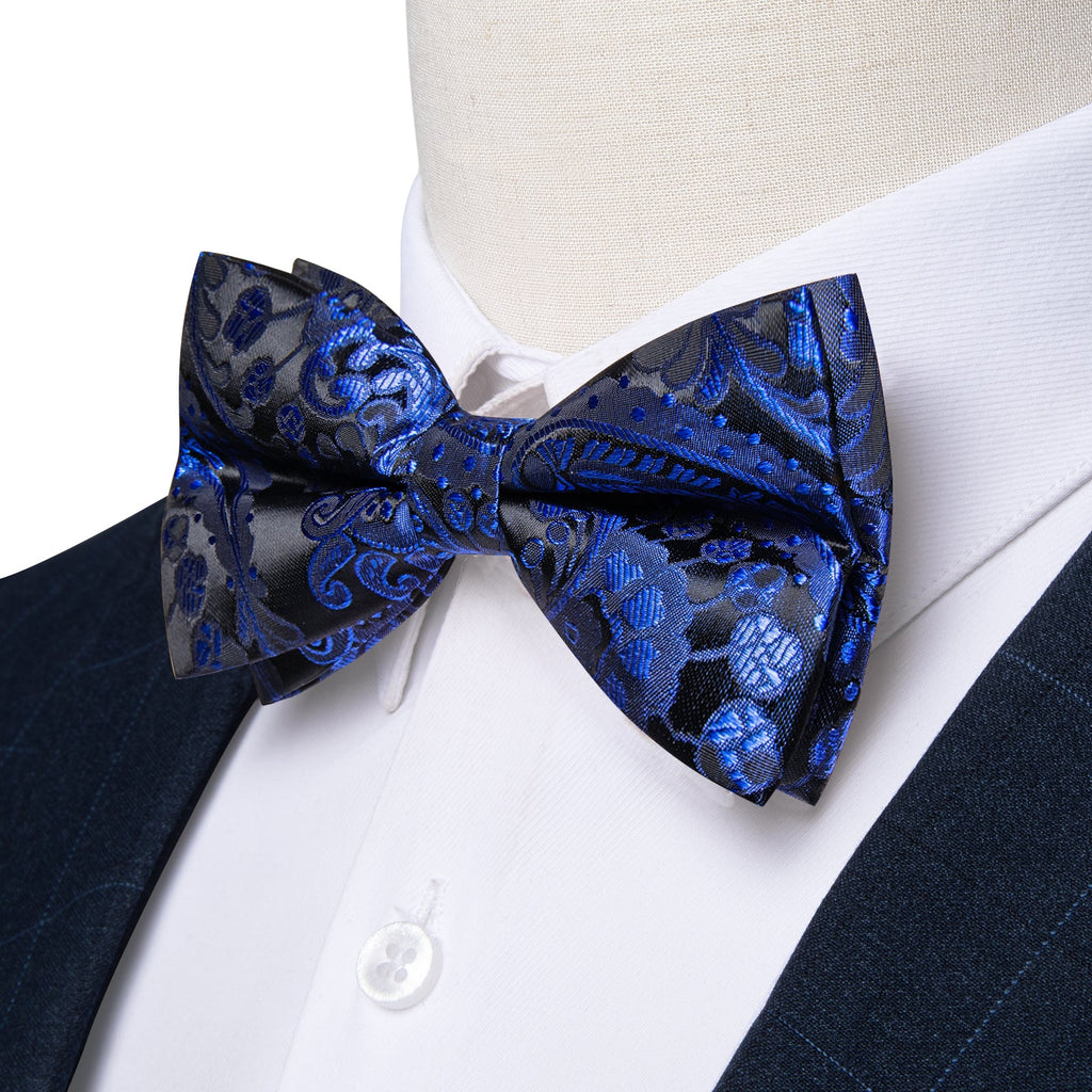 GentCrest Black Paisley Bowtie Set - Image 4