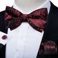 GentCrest Black Paisley Bowtie Set - Image 1