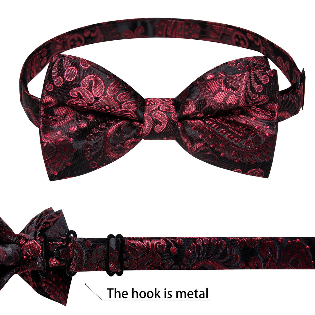 GentCrest Black Paisley Bowtie Set - Image 7