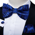 GentCrest Blue Paisley Bowtie Set - Image 1