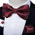GentCrest Black Paisley Bowtie Set - Image 1