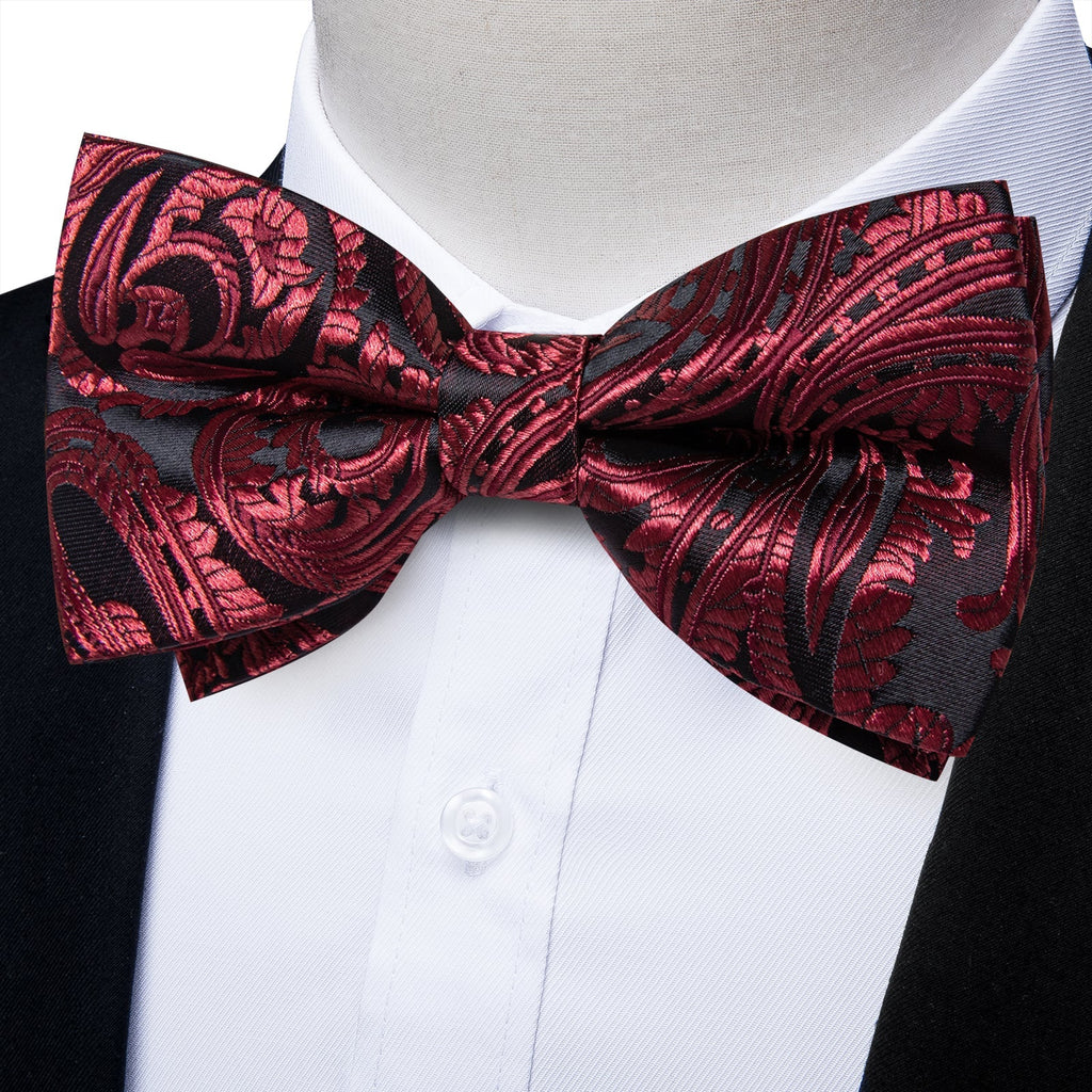 GentCrest Black Paisley Bowtie Set - Image 2