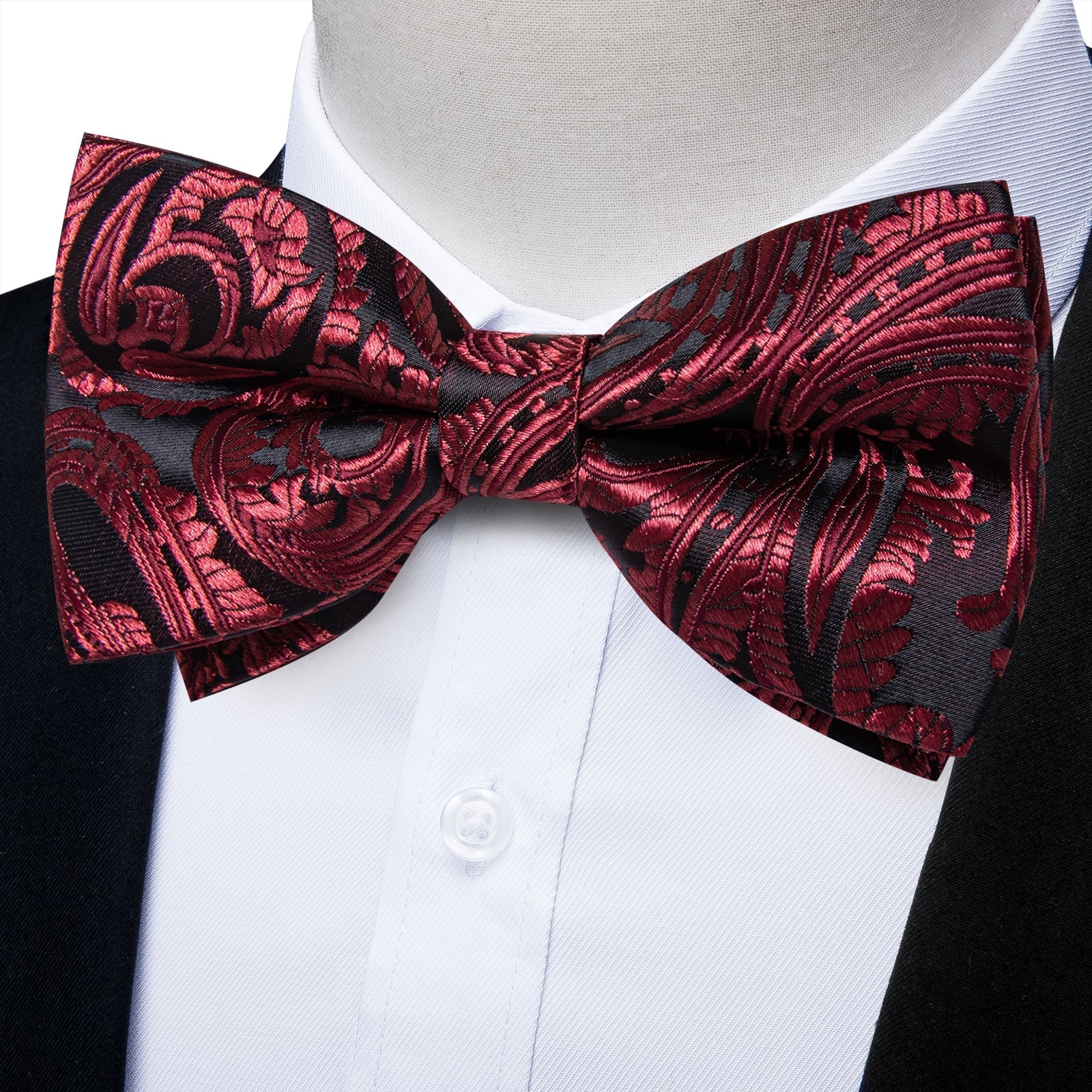 GentCrest Black Paisley Bowtie Set - Image 2