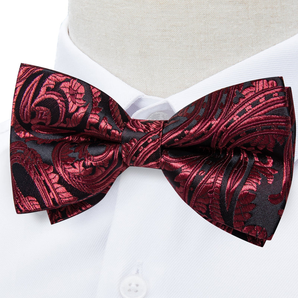 GentCrest Black Paisley Bowtie Set - Image 3