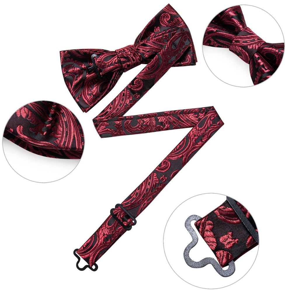 GentCrest Black Paisley Bowtie Set - Image 5