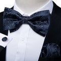 GentCrest Black Paisley Bowtie Set - Image 1