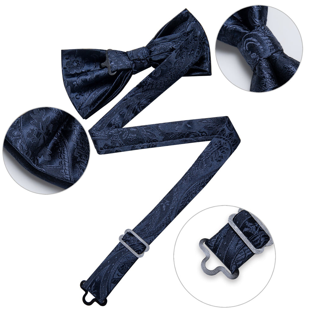 GentCrest Black Paisley Bowtie Set - Image 4