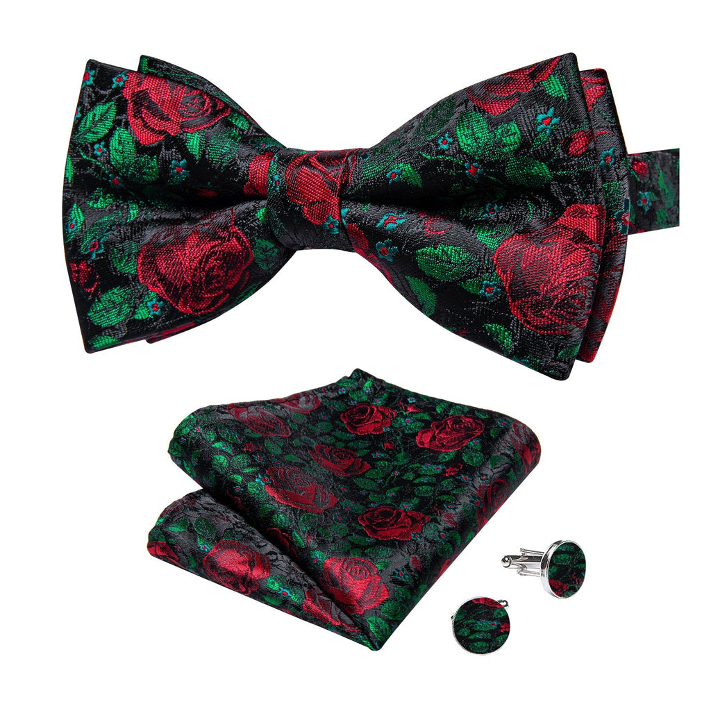 GentCrest Red Floral Bowtie Set - Image 4