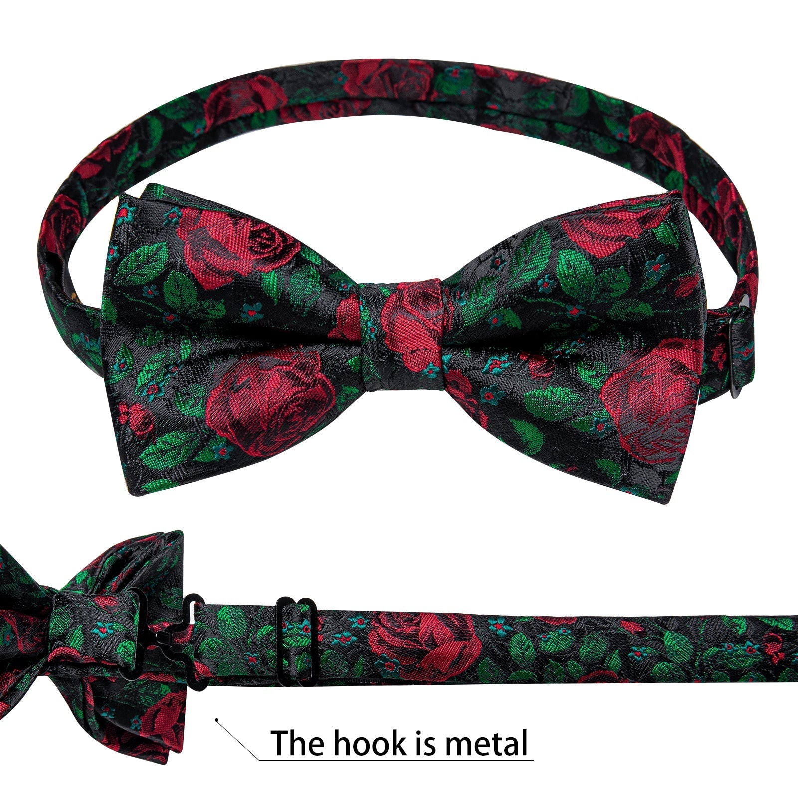 GentCrest Red Floral Bowtie Set - Image 5
