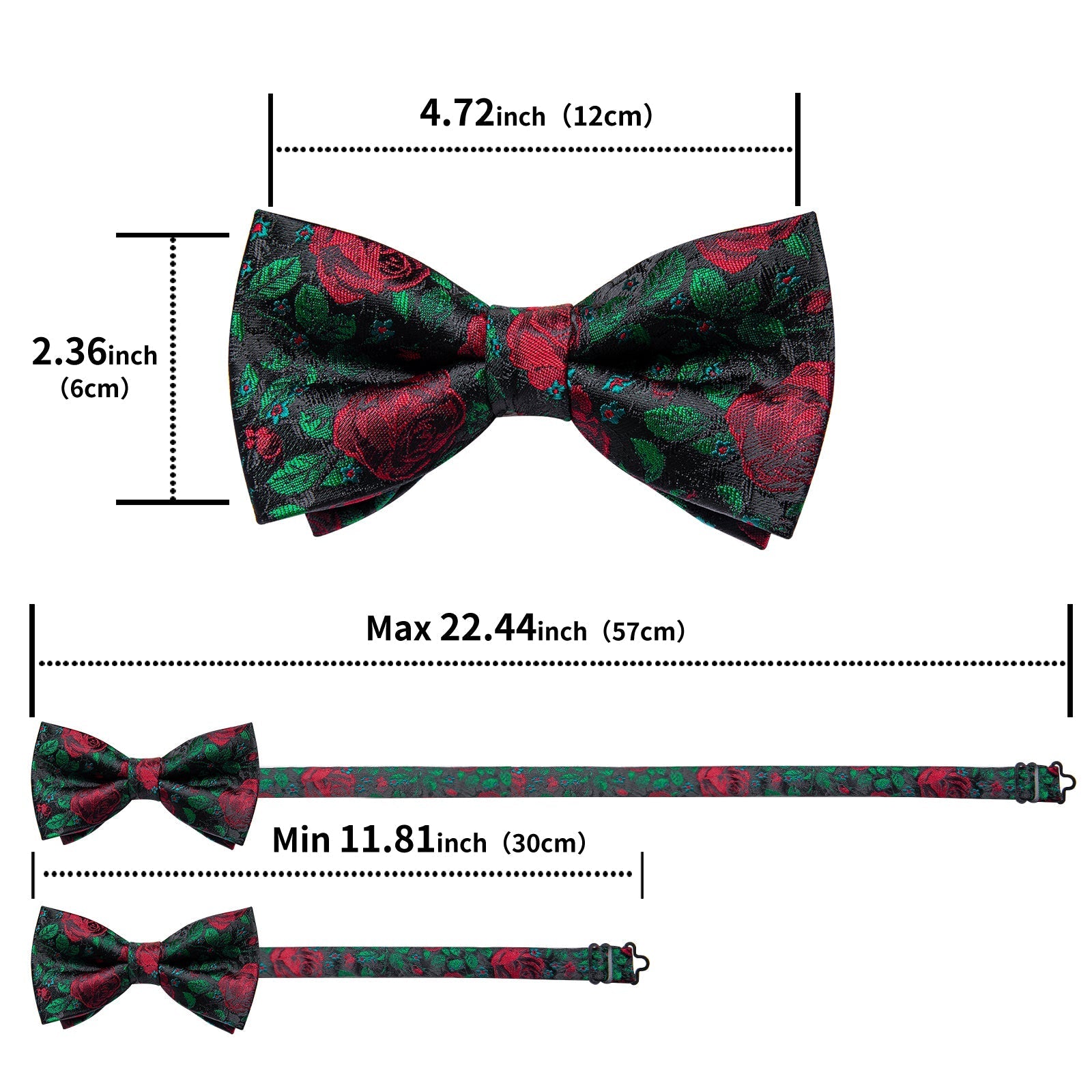 GentCrest Red Floral Bowtie Set - Image 2