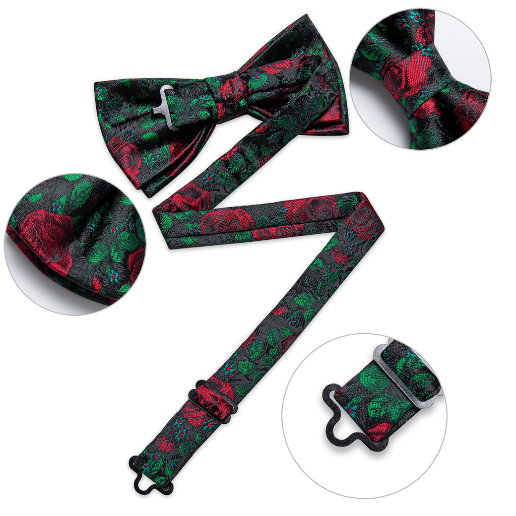 GentCrest Red Floral Bowtie Set - Image 3