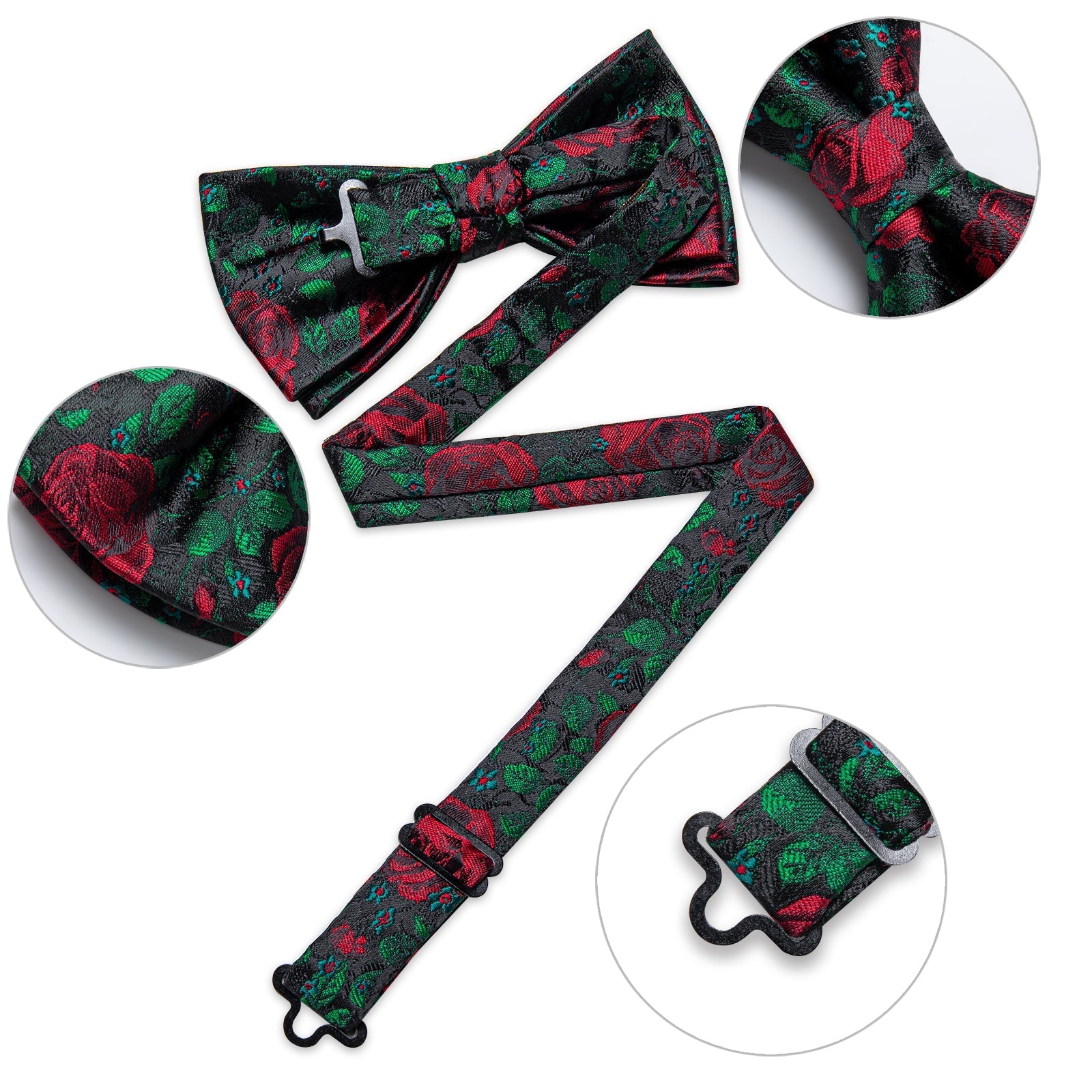 GentCrest Red Floral Bowtie Set - Image 3