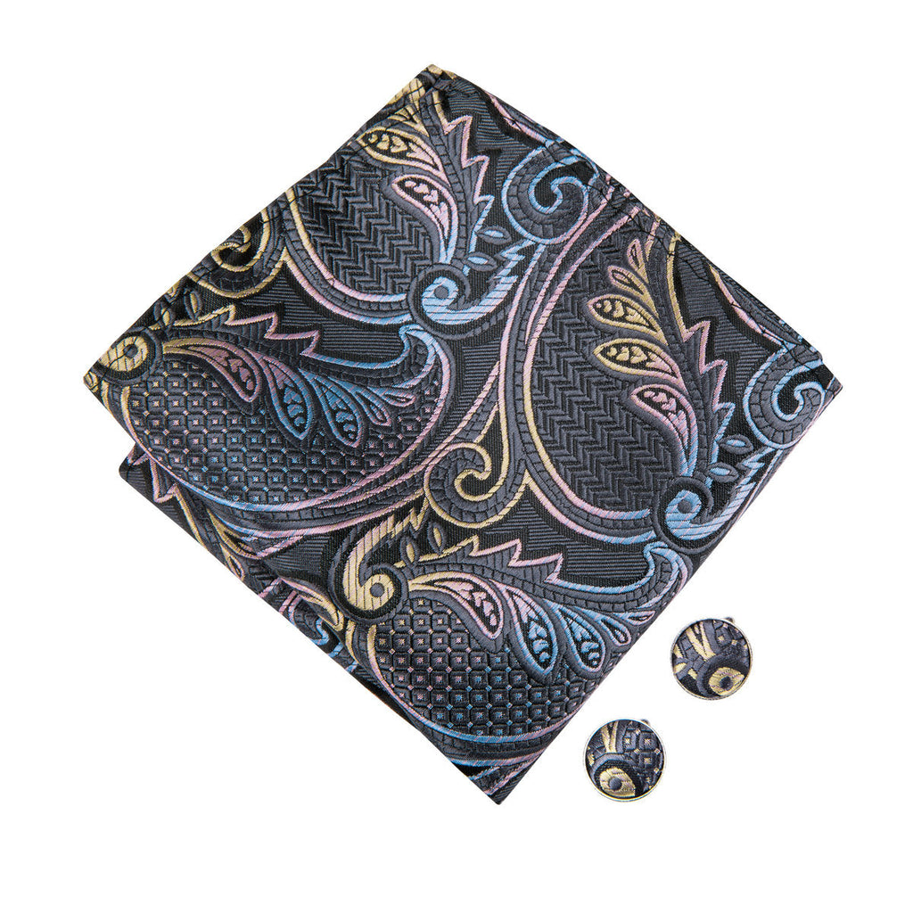 GentCrest Grey Paisley Bowtie Set - Image 4