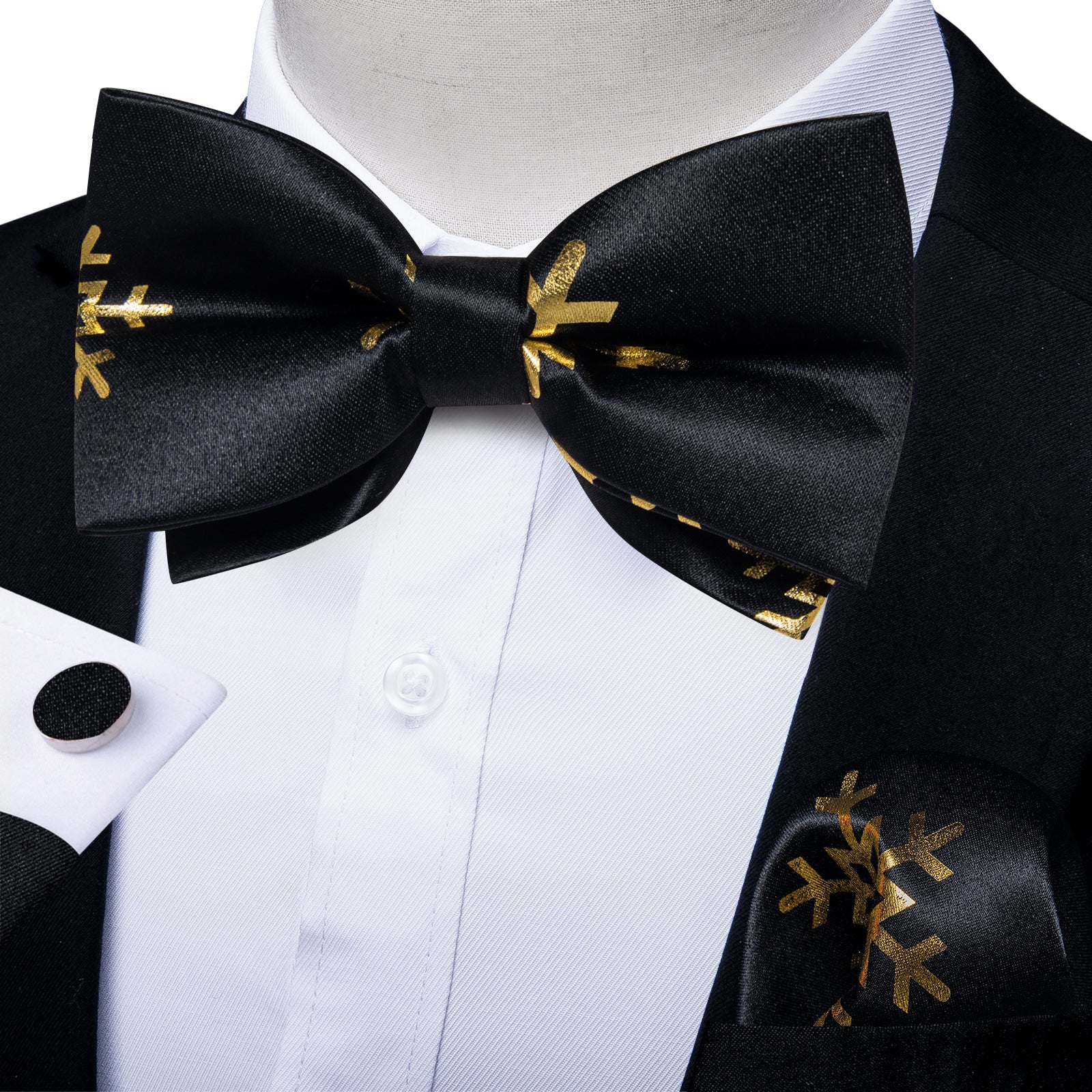 GentCrest Black Novelty Bowtie Set - Image 1