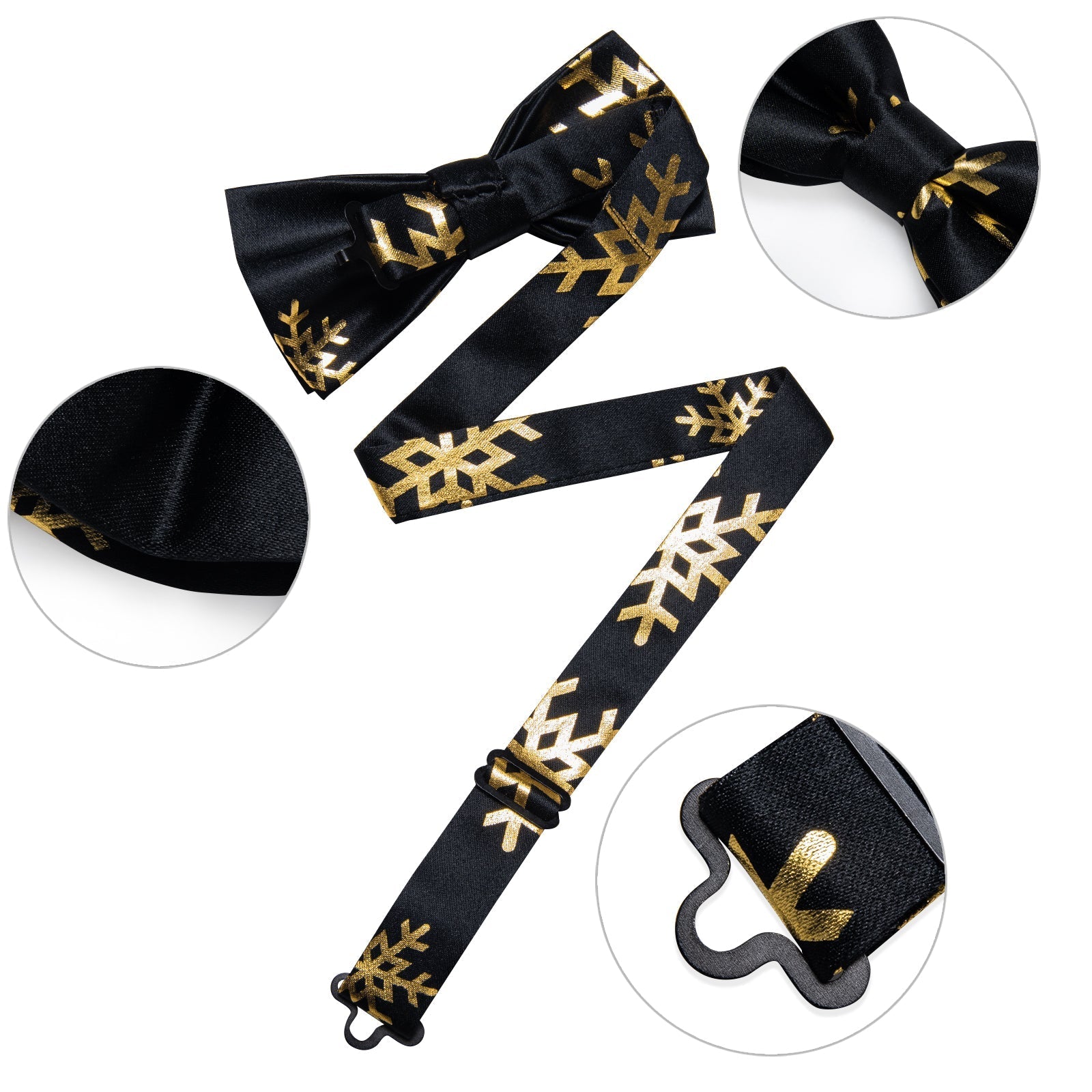 GentCrest Black Novelty Bowtie Set - Image 2