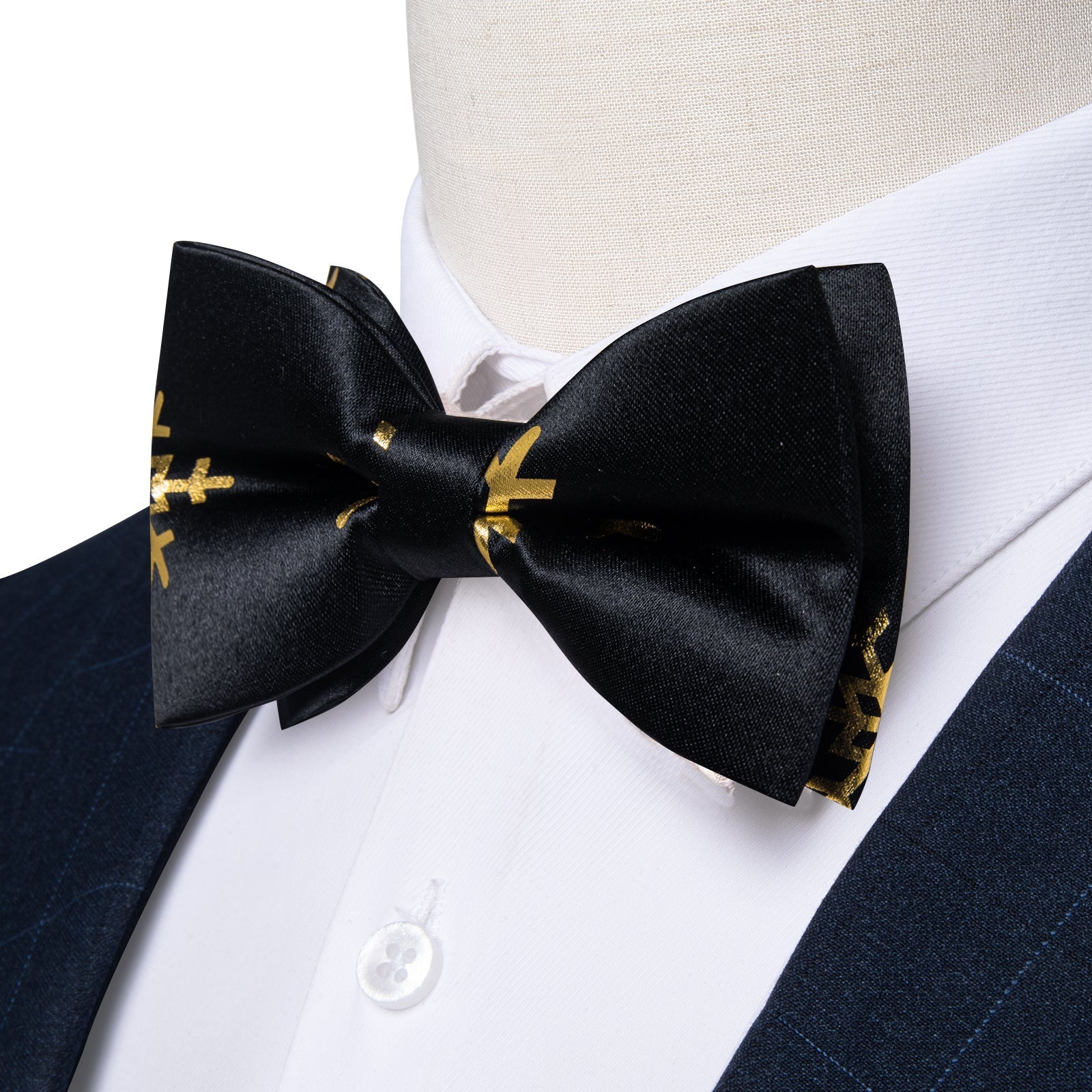 GentCrest Black Novelty Bowtie Set - Image 4