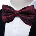 GentCrest Black Paisley Bowtie Set - Image 1