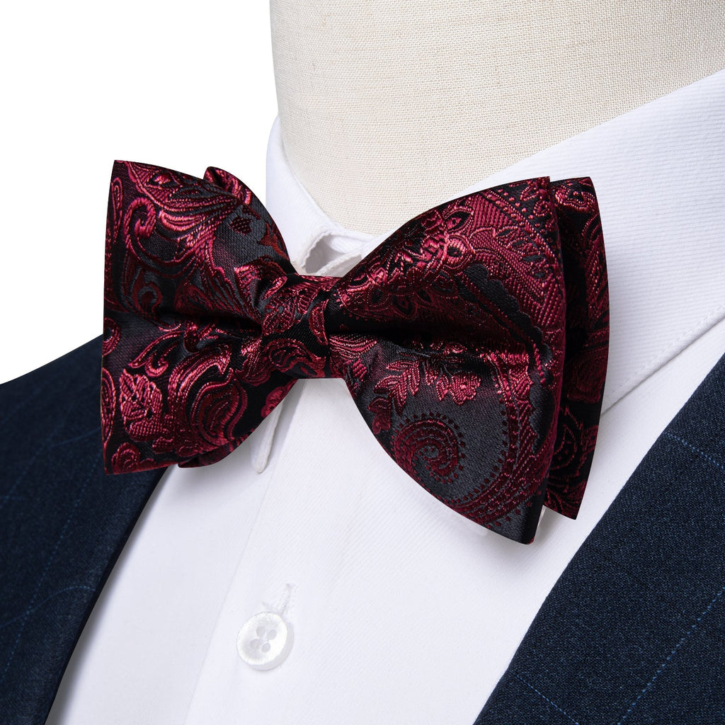 GentCrest Black Paisley Bowtie Set - Image 3