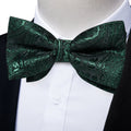 GentCrest Green Paisley Bowtie Set - Image 1